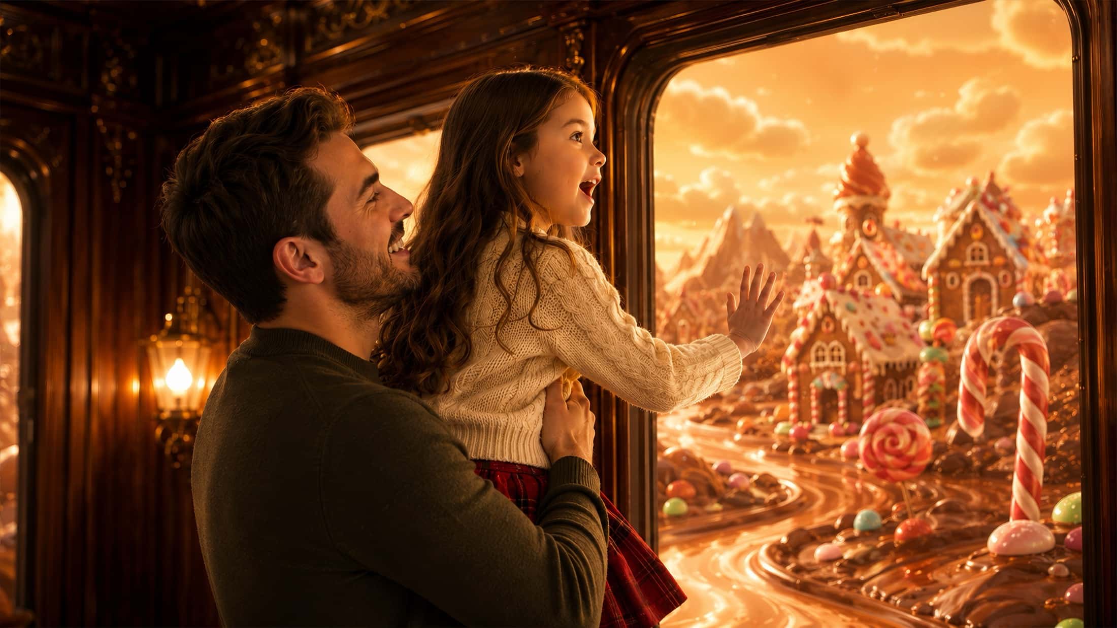 An immersive elevator cabin, its walls opening onto a world.